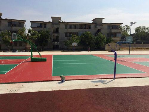 硅PU籃球場施工 硅PU籃球場施工